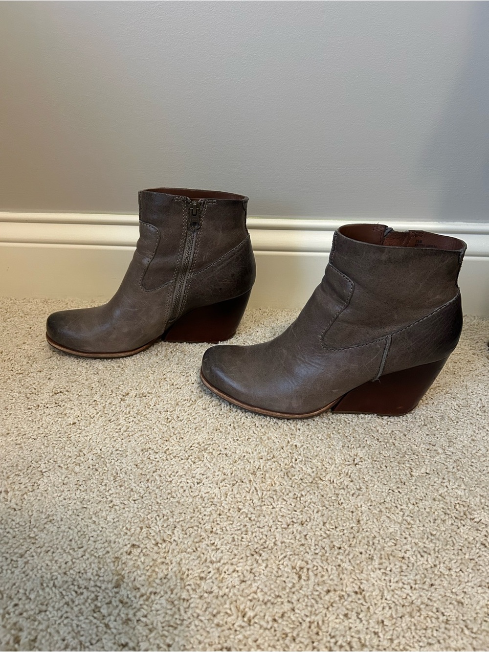 Kork-Ease Michelle Leather Gray Boot